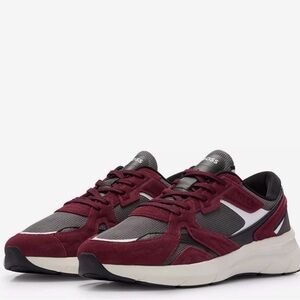 BOSS Men's Owen Runn Mixed Material Trainers Sneakers Open Red Size 40 NEW